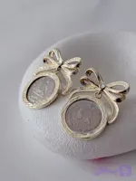 گوشواره سکه دوریالی پاپیونی