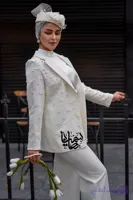 کت شلوار مرواریدی