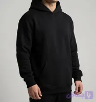 هودی ساده بیسیک مشکی دورس توکرک لاکرا دار