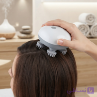 ماساژور هوشمند پوست سر مدل 1451 | شارژی، 4 سری سیلیکونی، تقویت مو و رفع استرس