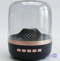 اسپیکر بلوتوثی LED چراغ دار بیگ دایموند طرح کریستال | مینیمالِ لوکس الماسی و قابل حمل و شارژی