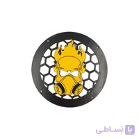 قاب میدرنج چوبی طرح جمجمه با ماسک شیمیایی 8 اینچ رسا
