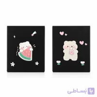 آینه جیبی فانتزی طرح خرس با شانه