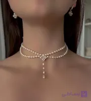 گردنبند مرواریدی دخترانه مدل سلطنتی