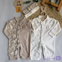 سرهمی نوزادی دخترانه طرح تور و پروانه