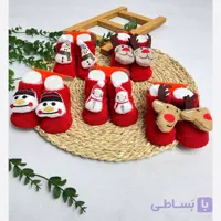جوراب نوزادی حوله ای طرح عروسکی