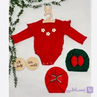 بادی نوزادی کبریتی قرمز دخترانه