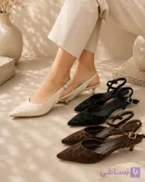 کفش مجلسی زنانه پلنگی پاشنه سه سانت M0011