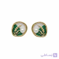 گوشواره مینا کاری طرح گندم مرواریدی