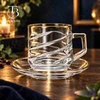 فنجان نعلبکی بلینک مکس – مدل KTZB108-1 – لب طلا
