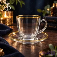 فنجان نعلبکی بلینک مکس – مدل KTZB47 – لب طلا