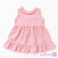 پیراهن دخترانه وال نخ صورتی