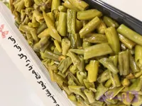 لوبیا سبز بخارپز و تفت داده بی‌بی‌گل