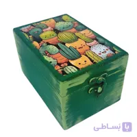 جعبه چوبی طرح کاکتوس