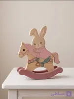 اسباب بازی چوبی خرگوش و اسب پسرونه
