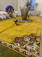 رومیزی چاپ قلمکار شیخی طرح بته ترنجی سایز ۱۳۵×۲۰۰