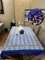 رومیزی چاپ قلمکار شیخی طرح گلیمی سایز ۱۰۰×۱۵۰