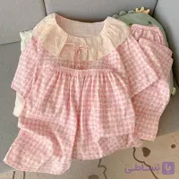 ست سه تیکه نخ موسلین سایز۹صورتی