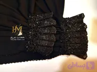 چادر جَده طرح زُمرد باسرشانه ودور مچ سنگدوزی شده