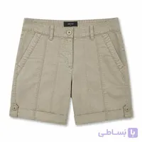 شلوارک زنانه کتان وارداتی برند BRANDTEX سبز یشمی