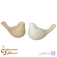 مجسمه پرستو سفالی خام دست ساز (بیس نقاشی اکریلیک، پتینه، دکوراتیو و هفت سین)