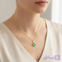 گردنبند زنانه طلایی طرح ونکلیف مدل ELM8305