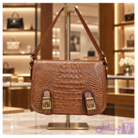 . 👜 کیف دوشی چرم طبیعی طرح کروکودیل (Classic Elegance)