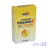 کپسول ویتامین C و زینک 10 میلی گرمی یوروویتال بسته 60 عددی