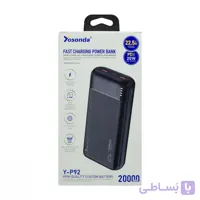 پاوربانک 20 هزار Yosonda مدل Y-P92 22.5W