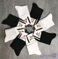 جوراب نیم‌ساق آدیداس سفید و مشکی اسپرت زنانه و مردانه