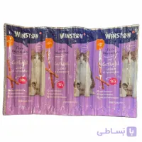 تشویقی مدادی گربه وینستون مرغ و جگر و علف گربه 5 عددی