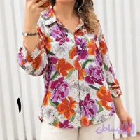 شومیز طرح دار خارجی دبی SH7723