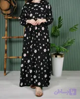 پیراهن ساحلی زنانه جلو دکمه بابونه R7731