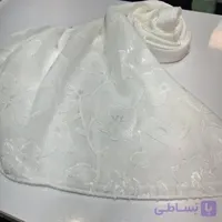 شال‌ سفید ژاکارد یاخما در 4 ط