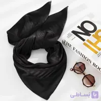 روسری ساتن‌طرحدار حاشیه در 3 طرح