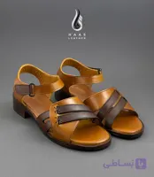 کفش تابستانی زنانه چرم اصل طبیعی عسلی کد1598