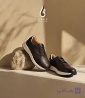 کفش چرم اسپرت مردانه قهوه ای کد 1364