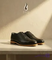 کفش چرم مردانه دست دوز آکسفورد مشکی کد 1360