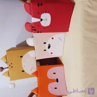 باکس نظم دهنده مخصوص شلف و طبقات اتاق کودک تکه دوزی و نقاشی کتان نخ