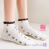 جوراب مچی لب تور گلدار