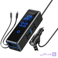 اینورتر فندکی خودرو 300 واتی پاورولوژی با دو پریز مدل PWCPI300W