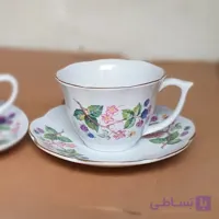 فنجان نعلبکی لب طلایی رُز سالزبورگ-بسته یک عددی