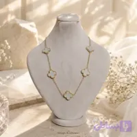گردنبند ونکلیف طوسی آبی روشن