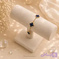 دستبند ونکلیف سورمه ای طلایی