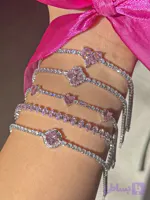 دستبند تنیسی صورتی🥹💗
