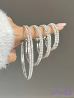 گوشواره حلقه ای فول نگین