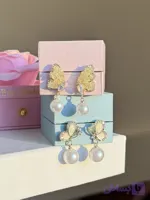 گوشوار پروانه مرواریدی✨🦋