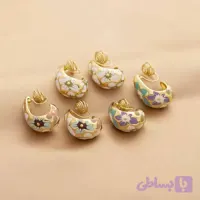 گوشواره میناکاری طرح گل میخک