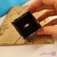 انگشتر زنانه چهار لاینی  آبکاری رادیوم سیلور
