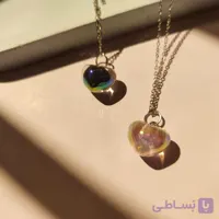 گردنبند زنانه مدل قلب هلوگرامی شاین دار